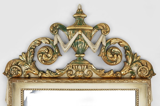 Image 1 of 20e Eeuw Napoleon Iii Stijl Spiegel In Hout Met Facetgeslepen Spiegel, Frankrijk