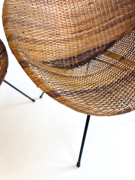 Image 1 of 2X Rieten Wicker Fauteuils