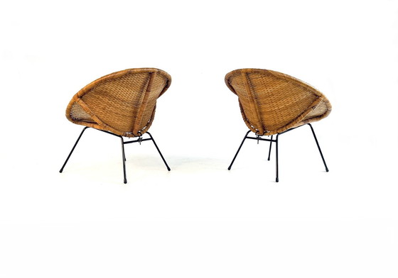 Image 1 of 2X Rieten Wicker Fauteuils