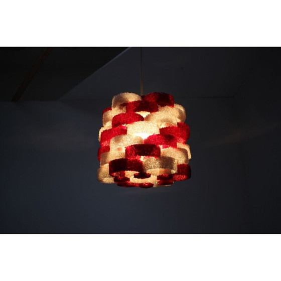 Image 1 of Vintage hanglamp van hard plastic, Tsjecho-Slowakije 1960