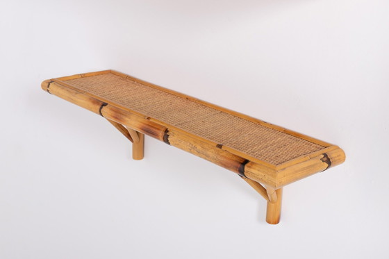 Image 1 of Paar oude wandplanken van bamboe en riet