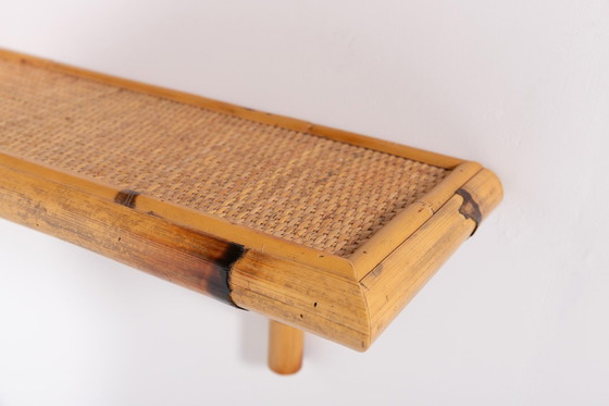 Image 1 of Paar oude wandplanken van bamboe en riet