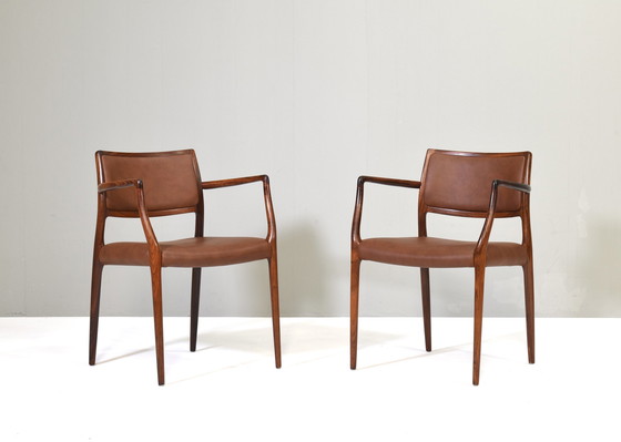 Image 1 of Niels O. Møller Model 65 Eetkamerstoelen - Denemarken, 1968