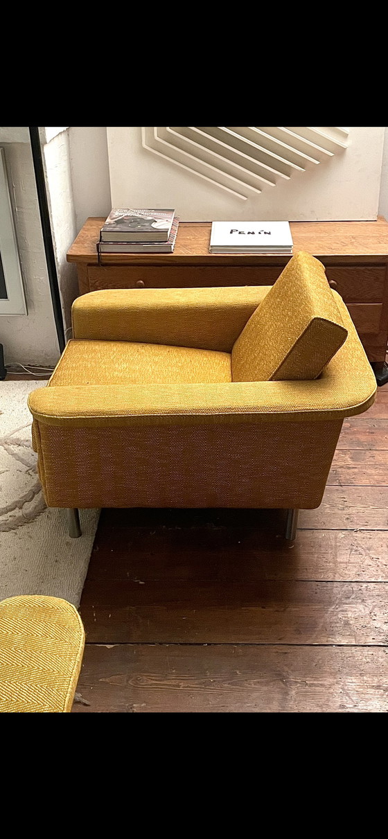 Image 1 of Vintage 3-zitsbank + fauteuil