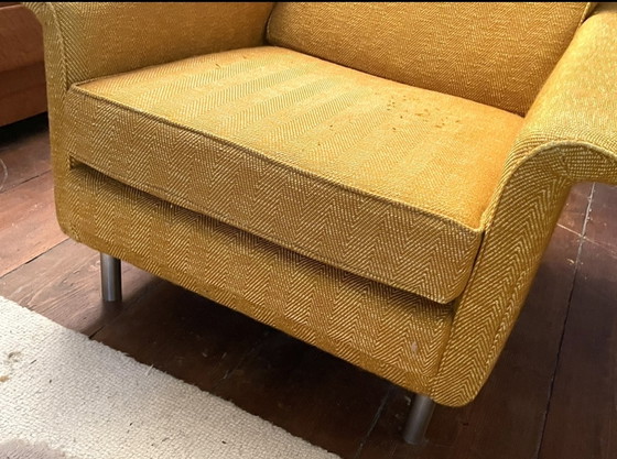 Image 1 of Vintage 3-zitsbank + fauteuil