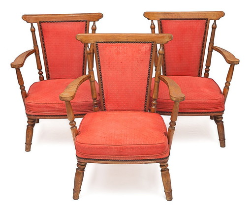 3 Antieke fauteuils