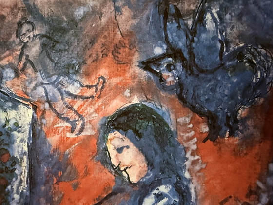 Image 1 of Marc Chagall: Gesigneerde Lithografie, Genummerd 120/300.