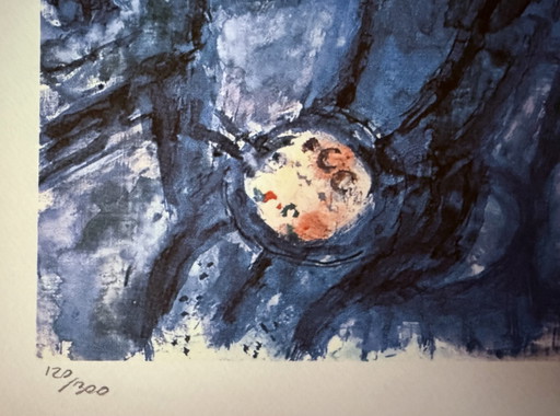 Marc Chagall: Gesigneerde Lithografie, Genummerd 120/300.