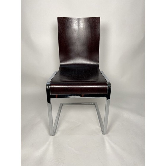 Image 1 of Set van 4 vintage verchroomde metalen stoelen