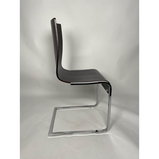 Image 1 of Set van 4 vintage verchroomde metalen stoelen