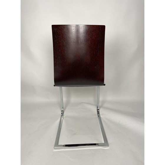 Image 1 of Set van 4 vintage verchroomde metalen stoelen