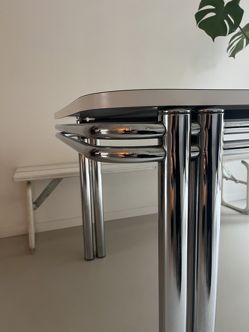 Moderne Eettafel chroom