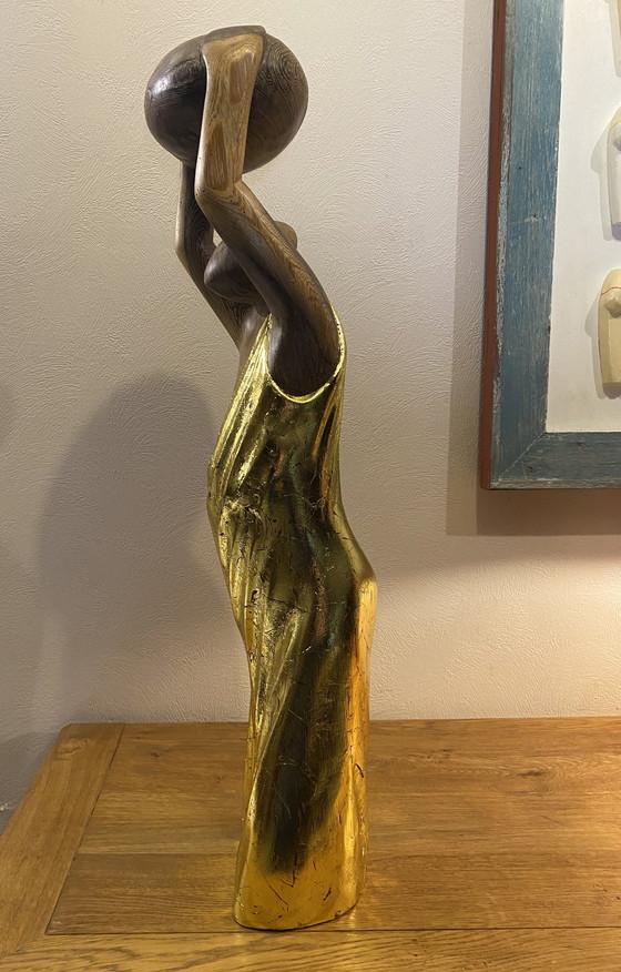 Image 1 of Wim van Mossevelde - Golden dance sculptuur