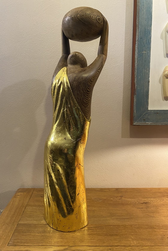 Image 1 of Wim van Mossevelde - Golden dance sculptuur