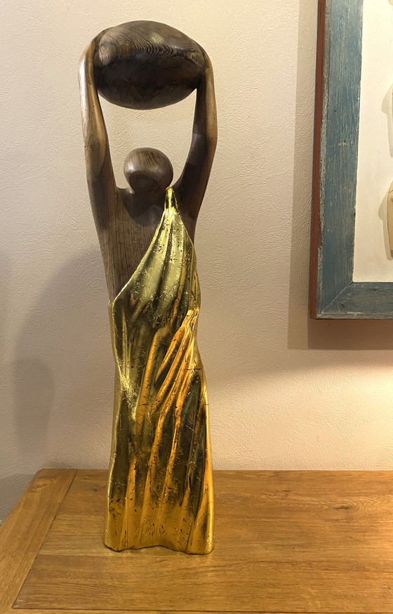 Image 1 of Wim van Mossevelde - Golden dance sculptuur