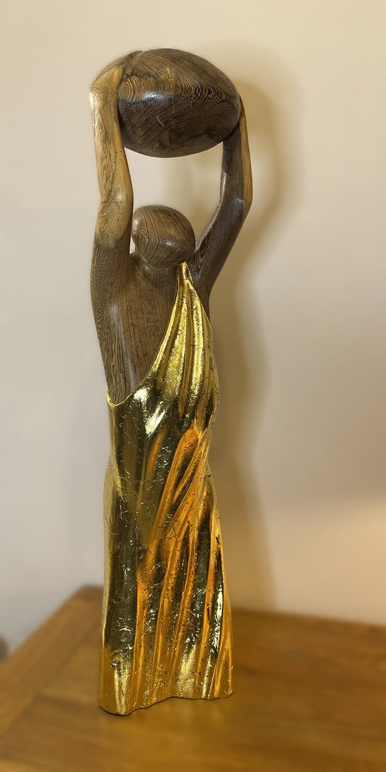 Image 1 of Wim van Mossevelde - Golden dance sculptuur