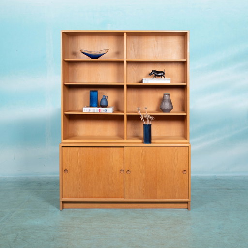Vintage Børge Mogensen blond wandmeubel, Swedish minimalist