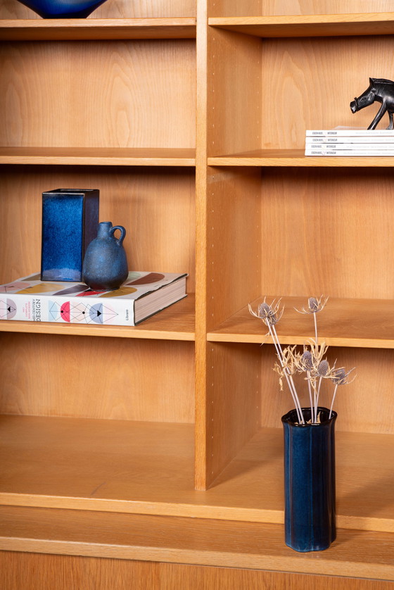Image 1 of Vintage Børge Mogensen blond wandmeubel, Swedish minimalist