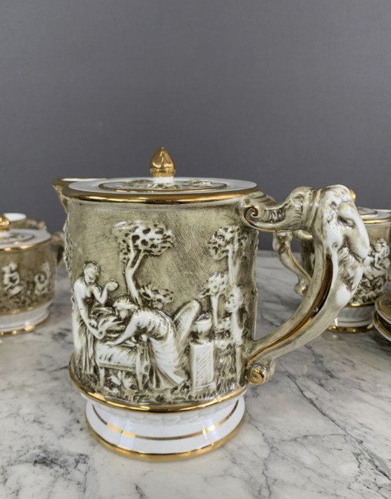 Image 1 of Vintage Capodimonte koffieset