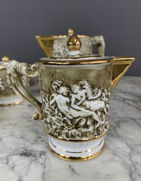 Image 1 of Vintage Capodimonte koffieset