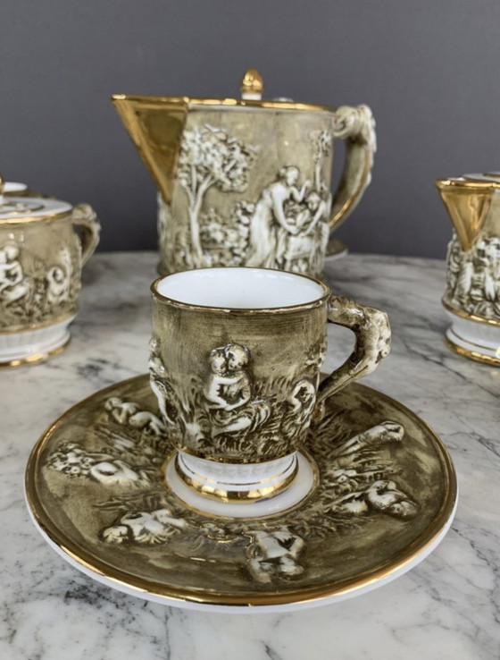 Image 1 of Vintage Capodimonte koffieset