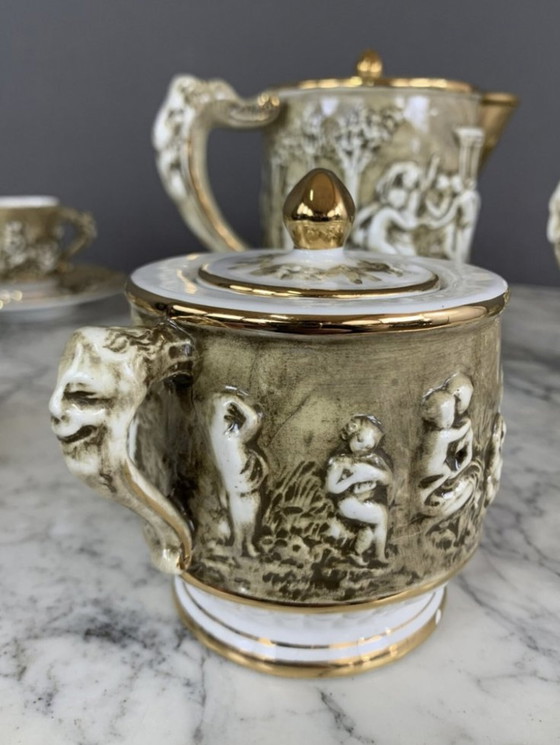 Image 1 of Vintage Capodimonte koffieset