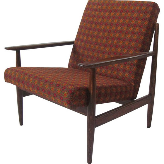 Image 1 of Paar vintage fauteuils met bloemmotieven, Tsjechië 1960