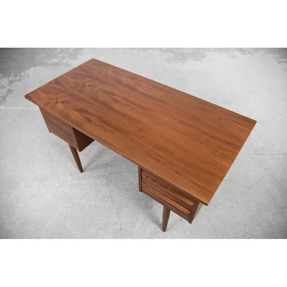 Image 1 of Scandinavisch teak bureau met laden, 1960