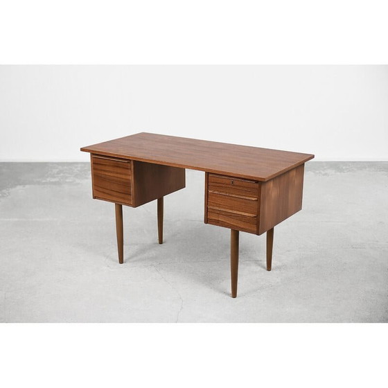 Image 1 of Scandinavisch teak bureau met laden, 1960