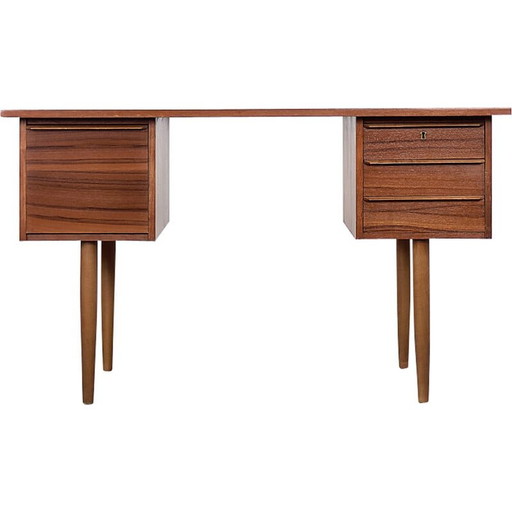 Scandinavisch teak bureau met laden, 1960