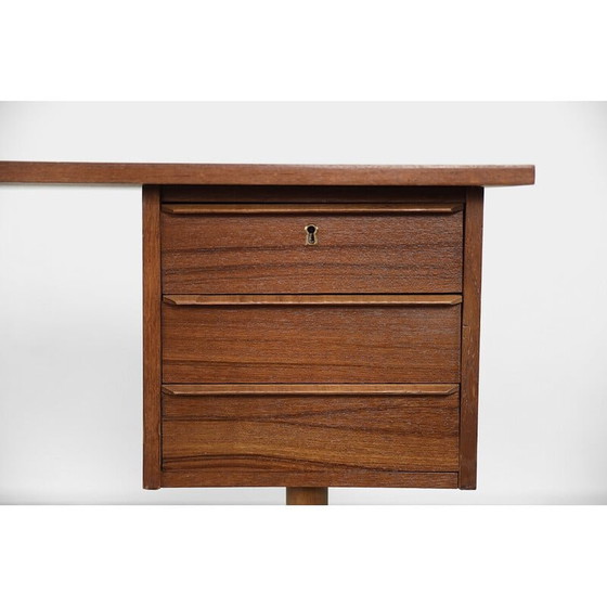 Image 1 of Scandinavisch teak bureau met laden, 1960