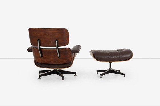 Image 1 of 1960 Charles Eames Voor Herman Miller Rosewood 670/671 Loungestoel & Ottoman