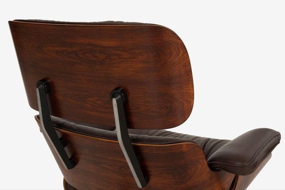 Image 1 of 1960 Charles Eames Voor Herman Miller Rosewood 670/671 Loungestoel & Ottoman