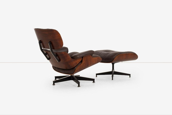 Image 1 of 1960 Charles Eames Voor Herman Miller Rosewood 670/671 Loungestoel & Ottoman