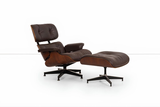 Image 1 of 1960 Charles Eames Voor Herman Miller Rosewood 670/671 Loungestoel & Ottoman