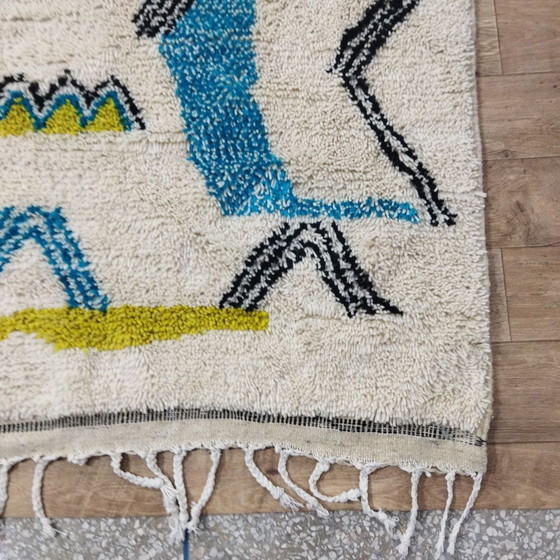 Image 1 of Tapis De Couloir Marocain Berbère En Laine Pure - Moroccan Berber Wool Hallway Rug