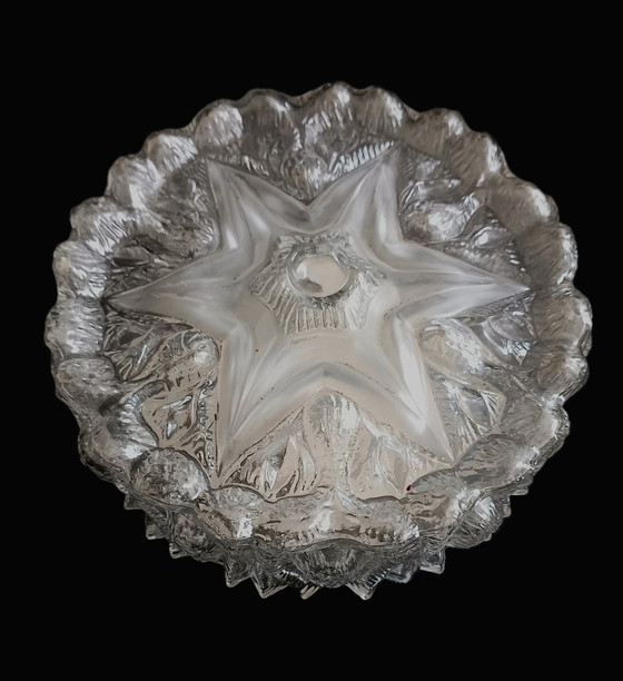 Image 1 of Ronde Glazen Zestiger Jaren Plafond Lamp