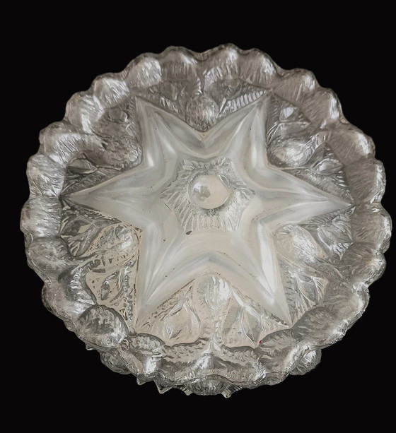 Image 1 of Ronde Glazen Zestiger Jaren Plafond Lamp