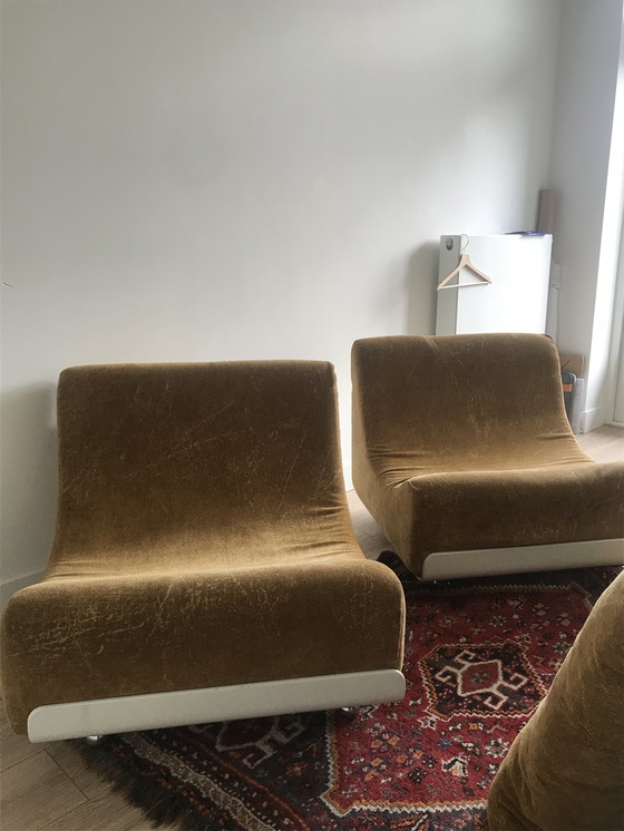 Image 1 of 2x Obris Lounge Chairs by Luigi Colani Cor Sitzcomfort