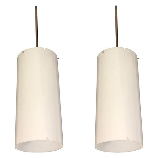 Paar vintage hangers van Erik Moller voor Louis Poulsen