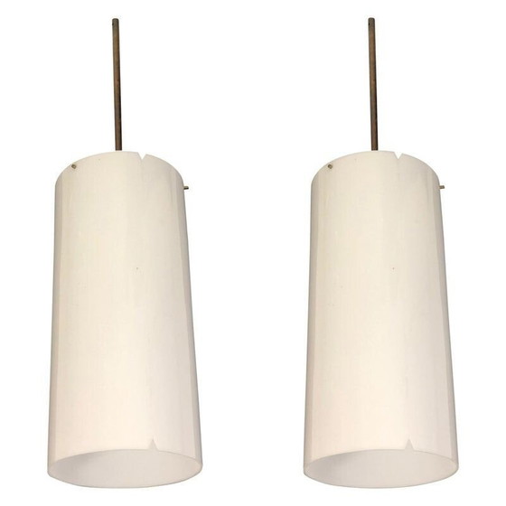 Image 1 of Paar vintage hangers van Erik Moller voor Louis Poulsen