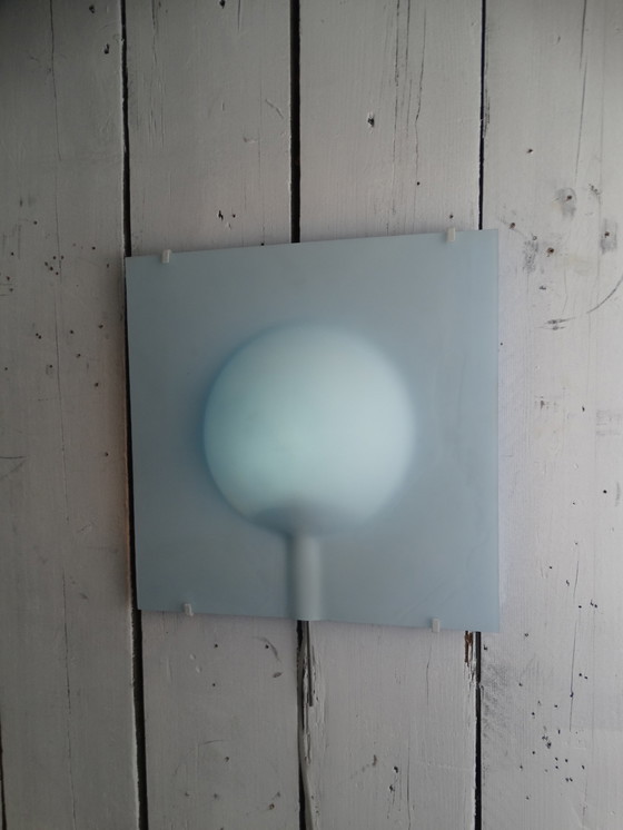 Image 1 of Ikea Stämming muurlamp blauw.