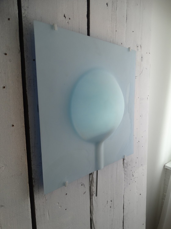 Image 1 of Ikea Stämming muurlamp blauw.