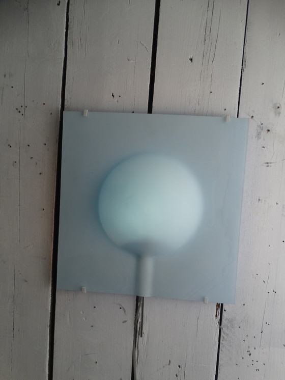 Image 1 of Ikea Stämming muurlamp blauw.