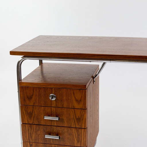 Vintage eikenhouten Bauhaus bureau, 1935