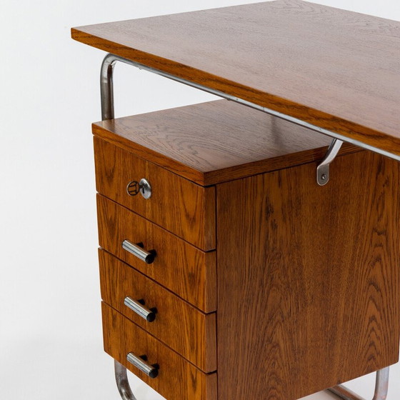 Image 1 of Vintage eikenhouten Bauhaus bureau, 1935