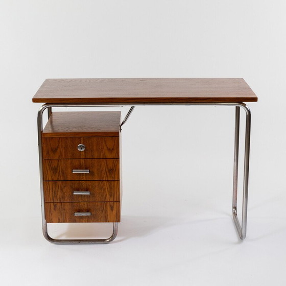 Image 1 of Vintage eikenhouten Bauhaus bureau, 1935