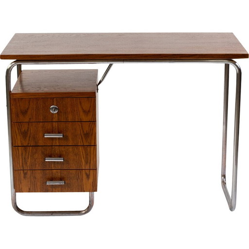 Vintage eikenhouten Bauhaus bureau, 1935