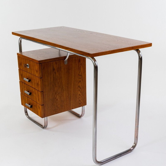 Image 1 of Vintage eikenhouten Bauhaus bureau, 1935