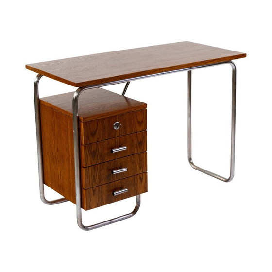 Image 1 of Vintage eikenhouten Bauhaus bureau, 1935